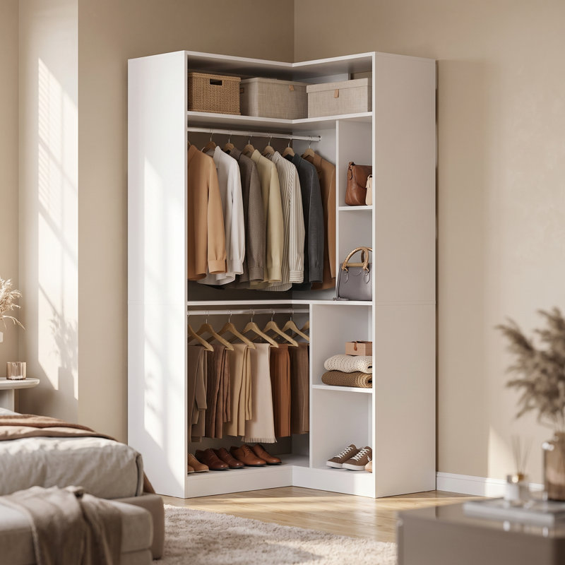Latitude Run® Rayvone 36'' W Corner Closet System & Reviews | Wayfair